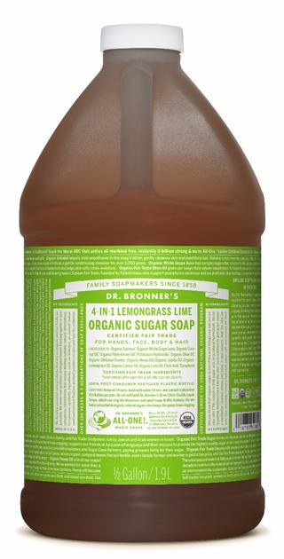 Dr. Bronner's Soap Pump Lemongrass Ref OG 64oz