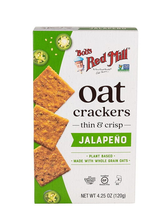 BOBS Cracker Thin Oat Jalapeño GF 4.2oz