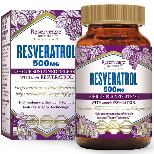 Reserveage Nutrition Resveratrol 500mg 30c
