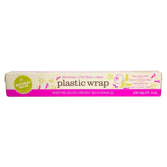 Natural Value Clear Plastic Wrap 100 ft