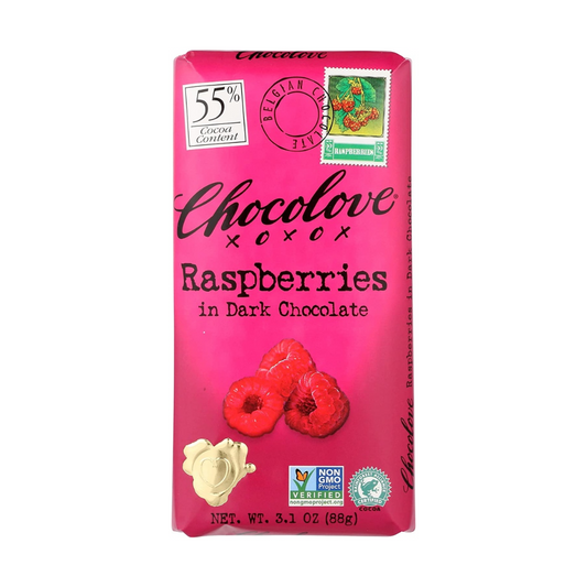 Chocolove Dark Chocolate Raspberries 55%