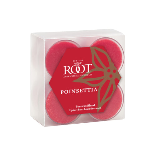 Root Candle Holiday Poinsettia 4c