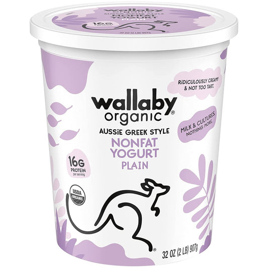 Wallaby Yogurt Greek Plain Nonfat 32oz