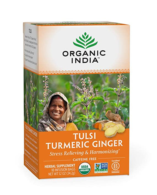 Organic India Tea Tulsi Turmeric Ginger