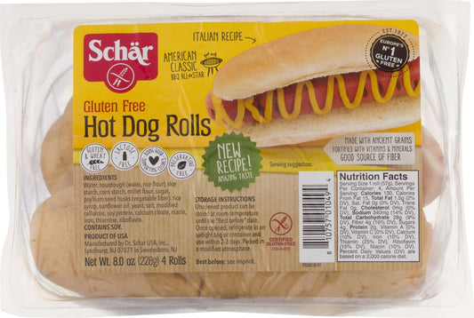 Schar Bread Rolls Hot Dog 8oz