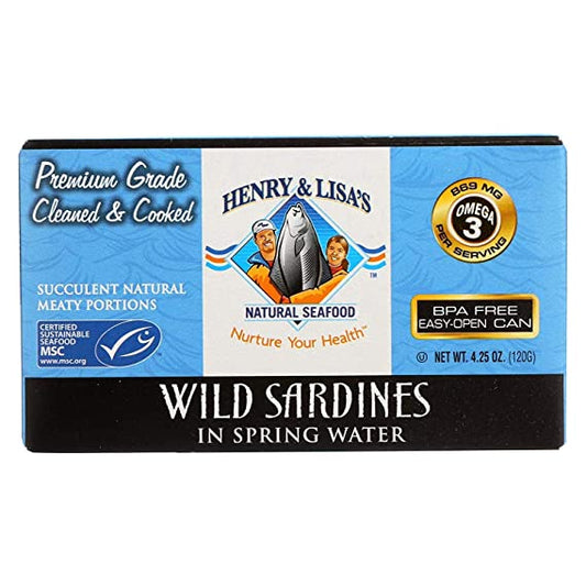 Henry & Lisa's Can Sardine Wild Water 4.25oz