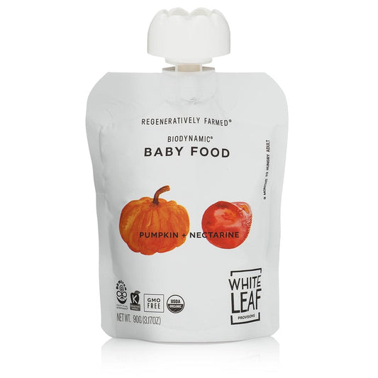 White Leaf Provisions Organic Biodynamic Baby Food - Pumpkin + Nectarine 3.17oz