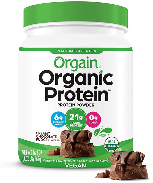 Orgain Organic Vegan Plantbased Protein Powder - Creamy Chocolate Fudge 16oz