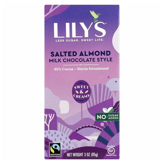 Lily's Bar Chocolate Milk Salt Almond SF 3oz