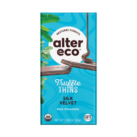 Alter Eco Silk Velvet Truffle Thins Chocolate Bar 3oz