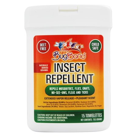 BugBand Insect Repellent Wipes 15c