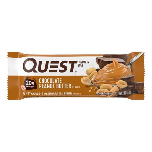 Quest Nutrition Chocolate Peanut Butter Flavor Protein Bar 2oz