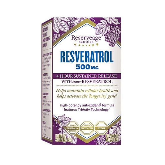 Reserveage Resveratrol 500mg 60c