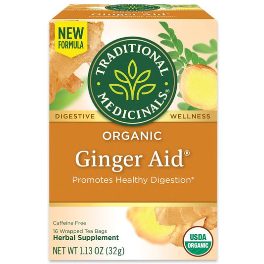 Traditional Medicinals Organic Ginger Aid Tea 16c