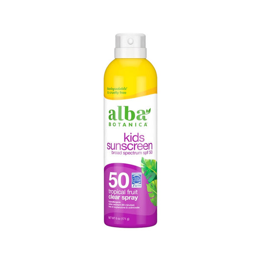 Alba Botanica Kids Sunscreen Clear Spray SPF 50, 6oz