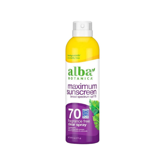Alba Botanica Maximum Sunscreen Spray SPF70, 6oz