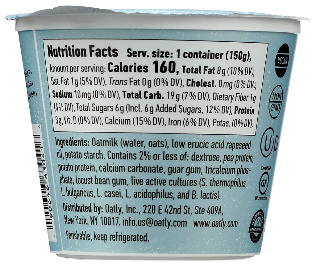 Oatly Yogurt Oat Plain 5.3oz